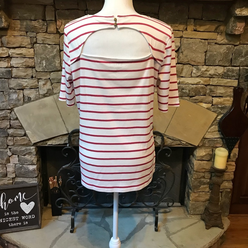 NWT Ann Taylor LOFT Striped Top Size Medium - Picture 4 of 8